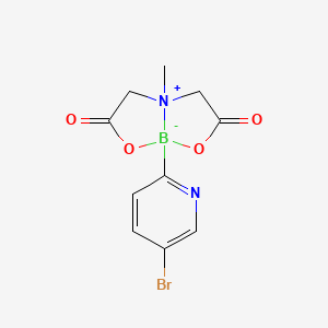 molecular formula C10H10BBrN2O4 B8204528 1-(5-Bromopyridin-2-yl)-5-methyl-2,8-dioxa-5-azonia-1-boranuidabicyclo[3.3.0]octane-3,7-dione 