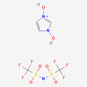 molecular formula C5H5F6N3O6S2 B8204539 1,3-二羟基咪唑鎓双（三氟甲磺酰）酰亚胺 CAS No. 951021-12-8