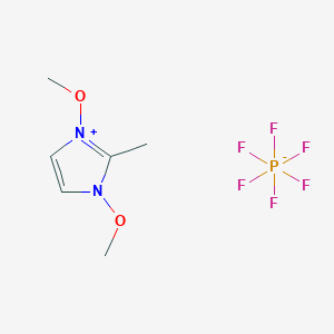 molecular formula C6H11F6N2O2P B8204540 六氟磷酸1,3-二甲氧基-2-甲基咪唑鎓 CAS No. 951020-84-1
