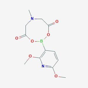 molecular formula C12H15BN2O6 B8204561 2,6-Dimethoxypyridine-3-boronic acid MIDA ester, 97% 