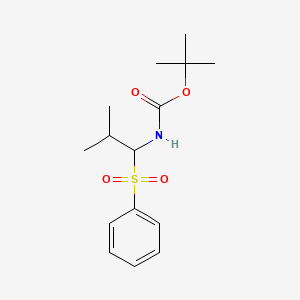 molecular formula C15H23NO4S B8204564 1-(Phenylsulfonyl)-2-methylpropylcarbamic acid tert-butyl ester 