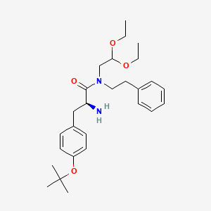 molecular formula C27H40N2O4 B8204597 (S)-alfa-Amino-N-(2,2-diethoxyethyl)-4-(1,1-dimethylethoxy)-N-(2-phenylethyl)-benzenepropanamide 