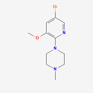 molecular formula C11H16BrN3O B8204608 1-(5-Bromo-3-methoxylpyridin-2-yl)-4-methylpiperazine 