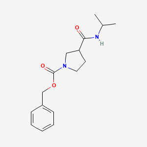 molecular formula C16H22N2O3 B8204618 Benzyl 3-(propan-2-ylcarbamoyl)pyrrolidine-1-carboxylate 