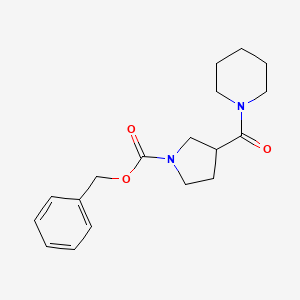 molecular formula C18H24N2O3 B8204642 Benzyl 3-(piperidine-1-carbonyl)pyrrolidine-1-carboxylate 
