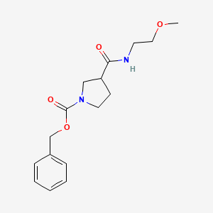 molecular formula C16H22N2O4 B8204650 Benzyl 3-(2-methoxyethylcarbamoyl)pyrrolidine-1-carboxylate 