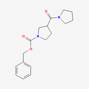 molecular formula C17H22N2O3 B8204658 Benzyl 3-(pyrrolidine-1-carbonyl)pyrrolidine-1-carboxylate 