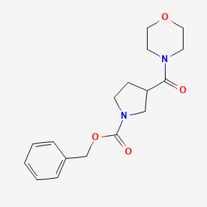 molecular formula C17H22N2O4 B8204662 Benzyl 3-(morpholine-4-carbonyl)pyrrolidine-1-carboxylate 