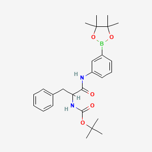 tert-butyl N-[1-oxo-3-phenyl-1-[3-(4,4,5,5-tetramethyl-1,3,2-dioxaborolan-2-yl)anilino]propan-2-yl]carbamate