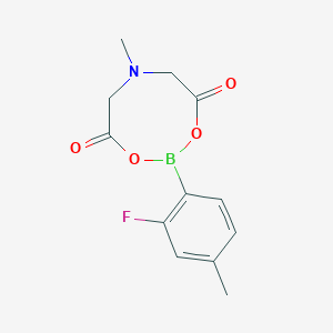 molecular formula C12H13BFNO4 B8204795 2-fluoro-4-methylphenylboronic acid MIDA ester 
