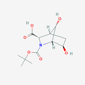 molecular formula C12H19NO6 B8204814 Racemic-(1S,3S,4S,6R,7S)-2-(Tert-Butoxycarbonyl)-6,7-Dihydroxy-2-Azabicyclo[2.2.1]Heptane-3-CarboxylicAcid 