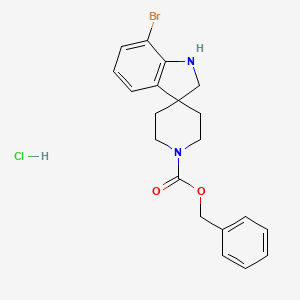 molecular formula C20H22BrClN2O2 B8204834 Benzyl 7-bromospiro[indoline-3,4'-piperidine]-1'-carboxylate hydrochloride 