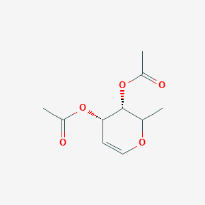 molecular formula C10H14O5 B8204844 [(3R,4S)-3-acetyloxy-2-methyl-3,4-dihydro-2H-pyran-4-yl] acetate 