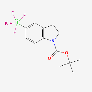 molecular formula C13H16BF3KNO2 B8204860 potassium {1-[(tert-butoxy)carbonyl]-2,3-dihydro-1H-indol-5-yl}trifluoroboranuide 