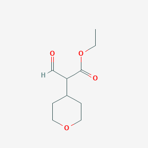 molecular formula C10H16O4 B8204914 Ethyl 2-(oxan-4-yl)-3-oxopropanoate 