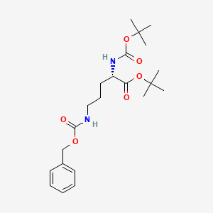 molecular formula C22H34N2O6 B8204922 N-t-butyloxycarbonyl-N5-benzyloxycarbonyl-ornithine, t-butyl ester 