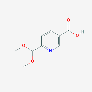 molecular formula C9H11NO4 B8204954 6-(Dimethoxymethyl)pyridine-3-carboxylic acid 