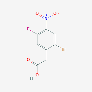 molecular formula C8H5BrFNO4 B8204956 2-Bromo-5-fluoro-4-nitrophenylacetic acid 