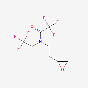 molecular formula C8H9F6NO2 B8204967 2,2,2-trifluoro-N-[2-(oxiran-2-yl)ethyl]-N-(2,2,2-trifluoroethyl)acetamide 