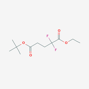 molecular formula C11H18F2O4 B8204975 5-(tert-Butyl) 1-ethyl 2,2-difluoropentanedioate 