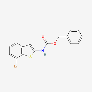 molecular formula C16H12BrNO2S B8205003 benzyl N-(7-bromo-1-benzothiophen-2-yl)carbamate 