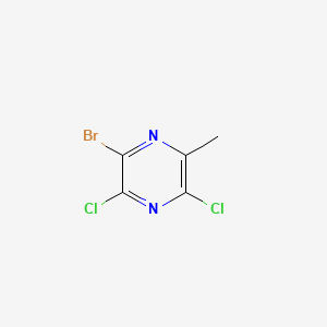 molecular formula C5H3BrCl2N2 B8205025 2-Bromo-3,5-dichloro-6-methylpyrazine 