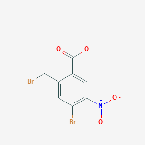 molecular formula C9H7Br2NO4 B8205038 Methyl 4-bromo-2-(bromomethyl)-5-nitrobenzoate 