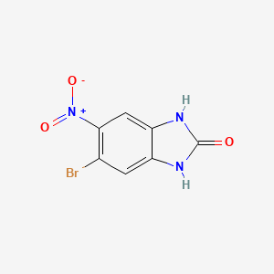 molecular formula C7H4BrN3O3 B8205047 5-Nitro-6-bromo-2-hydroxybenzimidazole 