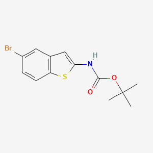 molecular formula C13H14BrNO2S B8205051 tert-Butyl (5-bromobenzo[b]thiophen-2-yl)carbamate 