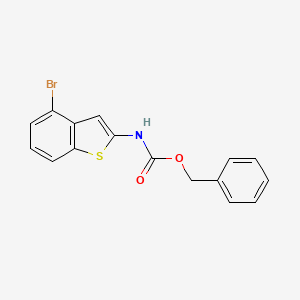 molecular formula C16H12BrNO2S B8205080 benzyl N-(4-bromo-1-benzothiophen-2-yl)carbamate 