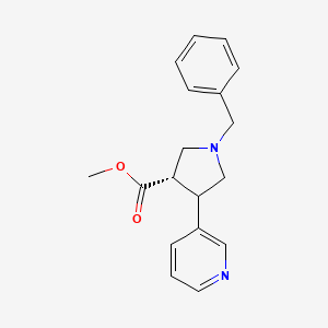 molecular formula C18H20N2O2 B8205092 methyl (3S)-1-benzyl-4-pyridin-3-ylpyrrolidine-3-carboxylate 