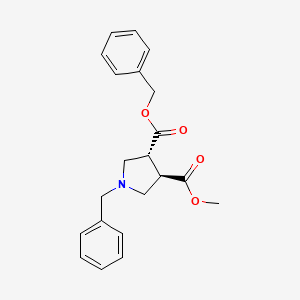 molecular formula C21H23NO4 B8205109 3-O-benzyl 4-O-methyl (3R,4R)-1-benzylpyrrolidine-3,4-dicarboxylate 