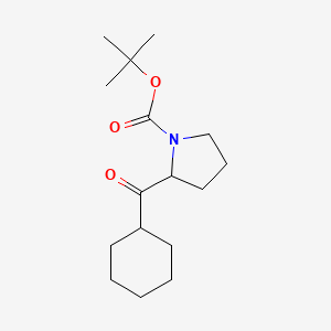 molecular formula C16H27NO3 B8205129 (1-Boc-2-Pyrrolidinyl)cyclohexyl ketone 