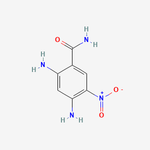 molecular formula C7H8N4O3 B8205144 2,4-Diamino-5-nitrobenzamide 