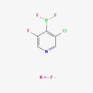 molecular formula C5H2BClF4KN B8205159 Potassium;(3-chloro-5-fluoropyridin-4-yl)-difluoroborane;fluoride 