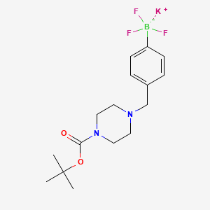 molecular formula C16H23BF3KN2O2 B8205175 Potassium [4-({4-[(tert-butoxy)carbonyl]piperazin-1-yl}methyl)phenyl]trifluoroboranuide 