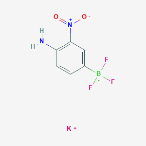 molecular formula C6H5BF3KN2O2 B8205181 Potassium (4-amino-3-nitrophenyl)trifluoroborate 