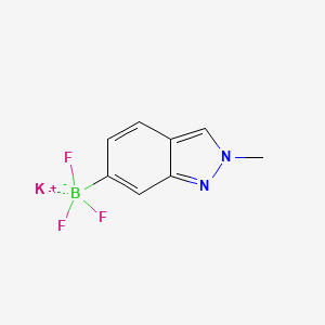 molecular formula C8H7BF3KN2 B8205182 potassium trifluoro(2-methyl-2H-indazol-6-yl)boranuide 