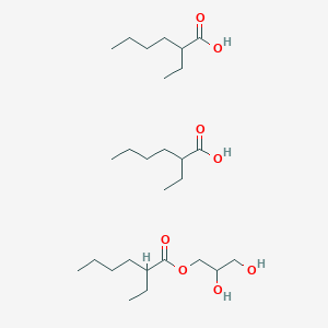 molecular formula C27H54O8 B8205235 2,3-Dihydroxypropyl 2-ethylhexanoate;2-ethylhexanoic acid 