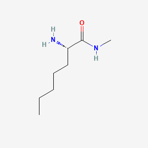 molecular formula C8H18N2O B8205250 (2S)-2-Amino-N-methylheptanamide 