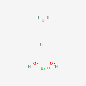 molecular formula BaH4O3Ti B8205280 Barium(2+);titanium;dihydroxide;hydrate 