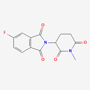 molecular formula C14H11FN2O4 B8205368 5-fluoro-2-(1-methyl-2,6-dioxo-3-piperidinyl)-1H-Isoindole-1,3(2H)-dione 