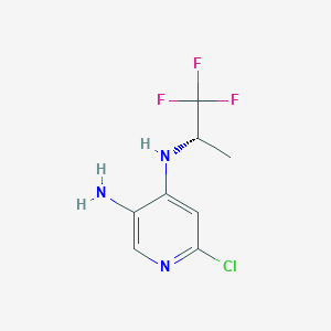 molecular formula C8H9ClF3N3 B8205433 (S)-6-chloro-N4-(1,1,1-trifluoropropan-2-yl)pyridine-3,4-diamine 