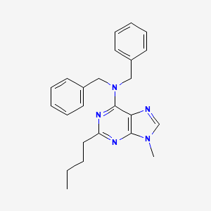 molecular formula C24H27N5 B8205448 N,N-dibenzyl-2-butyl-9-methyl-9H-purin-6-amine 