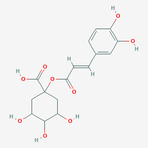 Cinnamic acid, 3,4-dihydroxy-, (-)-1-carboxy-3,4,5-trihydroxycyclohexyl ester