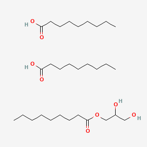 molecular formula C30H60O8 B8205476 2,3-Dihydroxypropyl nonanoate;nonanoic acid 