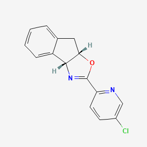 molecular formula C15H11ClN2O B8205531 (3aR,8aS)-2-(5-Chloropyridin-2-yl)-3a,8a-dihydro-8H-indeno[1,2-d]oxazole 