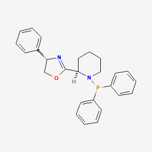 molecular formula C26H27N2OP B8205546 (S)-2-((R)-1-(Diphenylphosphanyl)piperidin-2-yl)-4-phenyl-4,5-dihydrooxazole 