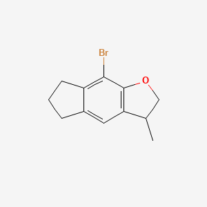 molecular formula C12H13BrO B8205550 8-Bromo-3-methyl-3,5,6,7-tetrahydro-2H-indeno[5,6-b]furan 