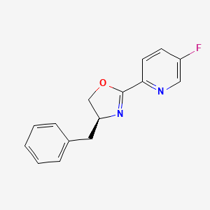 molecular formula C15H13FN2O B8205552 (S)-4-Benzyl-2-(5-fluoropyridin-2-yl)-4,5-dihydrooxazole 